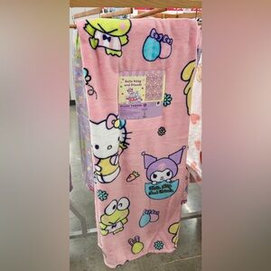 Hello kitty and friends easter plush blanket throw